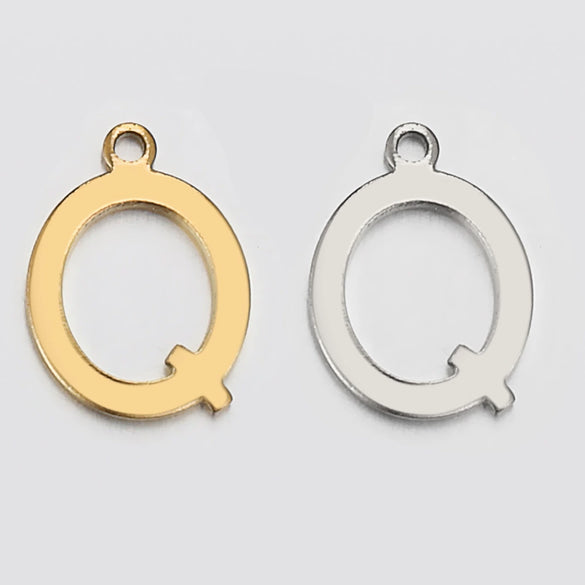 Stainless Steel English Letter Pendant Electroplated Gold Necklace Accessories