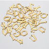 Stainless Steel English Letter Pendant Electroplated Gold Necklace Accessories