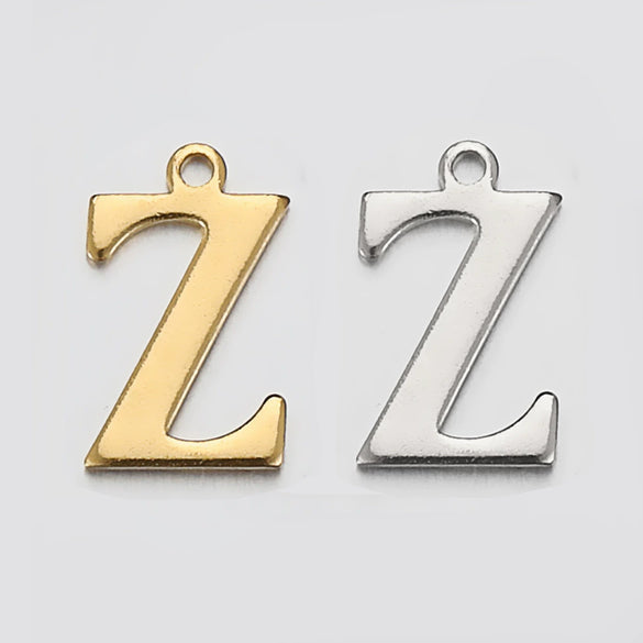 Stainless Steel English Letter Pendant Electroplated Gold Necklace Accessories