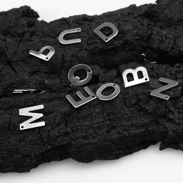 Stainless Steel English Letters Pendant Electroplated Minimalist Style Diy Jewelry Accessories