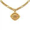Stainless Steel Evil Eye Pendant With Drop Shape And Star Pattern Vacuum Plated 18K Gold Color