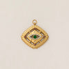 Stainless Steel Evil Eye Pendant With Star And Drop Shape Pattern Vacuum Plated 18K Gold Color