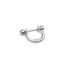 Stainless Steel Exotic Ushape Diamond Microembedded Earrings For Body Piercing Jewelry