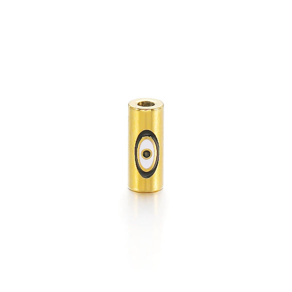 Stainless Steel Eye Cylindrical Loose Beads Dripping Oil Jewelry