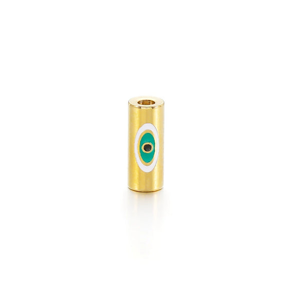 Stainless Steel Eye Cylindrical Loose Beads Dripping Oil Jewelry