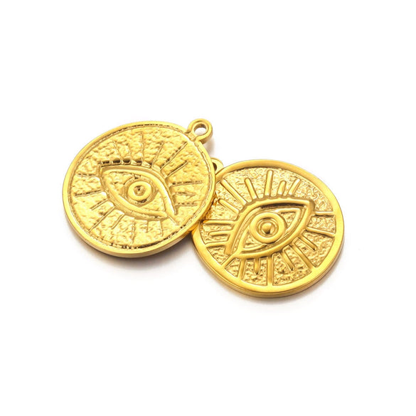Stainless Steel Eye Pendant Jewelry Accessories Niche Style With Electroplating