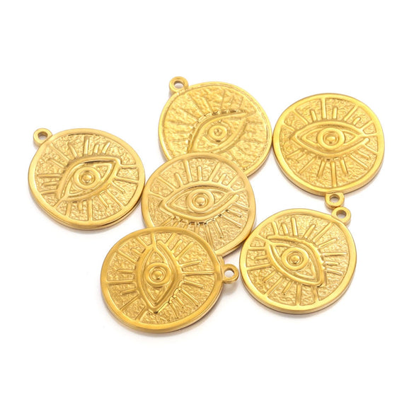 Stainless Steel Eye Pendant Jewelry Accessories Niche Style With Electroplating