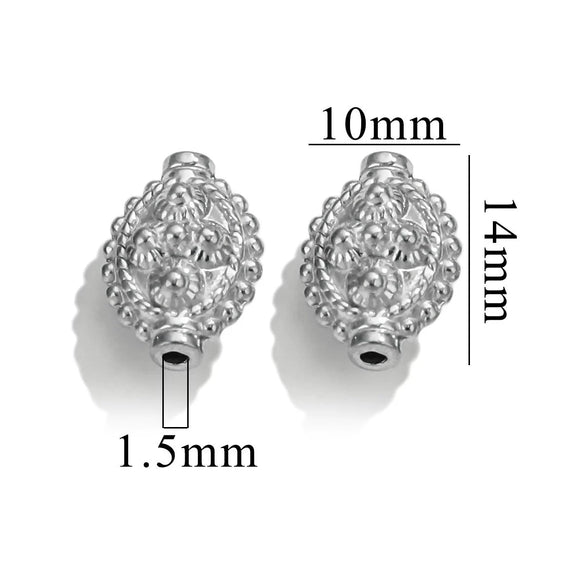 Stainless Steel Fancy Spacer Beads With Dragon Pattern And Electroplating For Jewelry Accessories