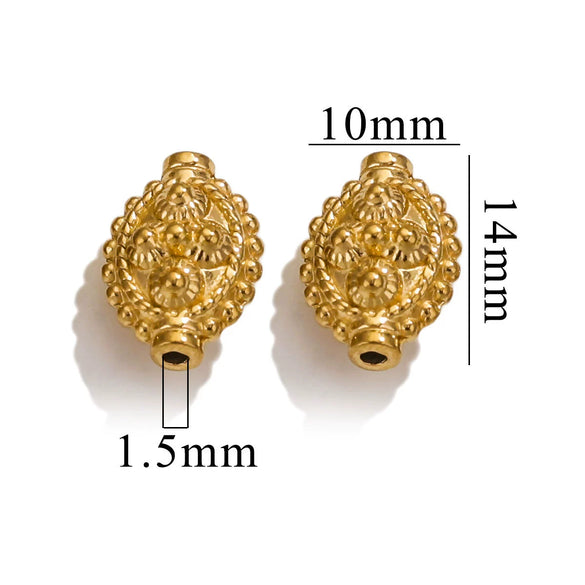 Stainless Steel Fancy Spacer Beads With Dragon Pattern And Electroplating For Jewelry Accessories