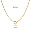 Stainless Steel Fashion Animal Series Geometric Pendant Necklace With Furnace Vacuum Plating 18K Gold Color