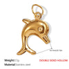 316L Stainless Steel Fashion Dolphin Fourleaf Clover Elephant Pendant Jewelry Accessories With Electroplating
