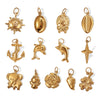 316L Stainless Steel Fashion Dolphin Fourleaf Clover Elephant Pendant Jewelry Accessories With Electroplating