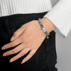 Stainless Steel Fashion Geometric Square Hook Heartshaped Elastic Diy Bracelet With Glow Module And Granular Accessories Electroplated