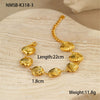 Stainless Steel Fashion Geometric Style Bracelet With Hollow Starfish Shell Heart Pattern And Electroplating Process For Women