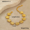 Stainless Steel Fashion Geometric Style Bracelet With Hollow Starfish Shell Heart Pattern And Electroplating Process For Women