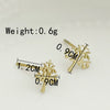 Stainless Steel Fashion Hollow Life Tree Earrings With Electroplating