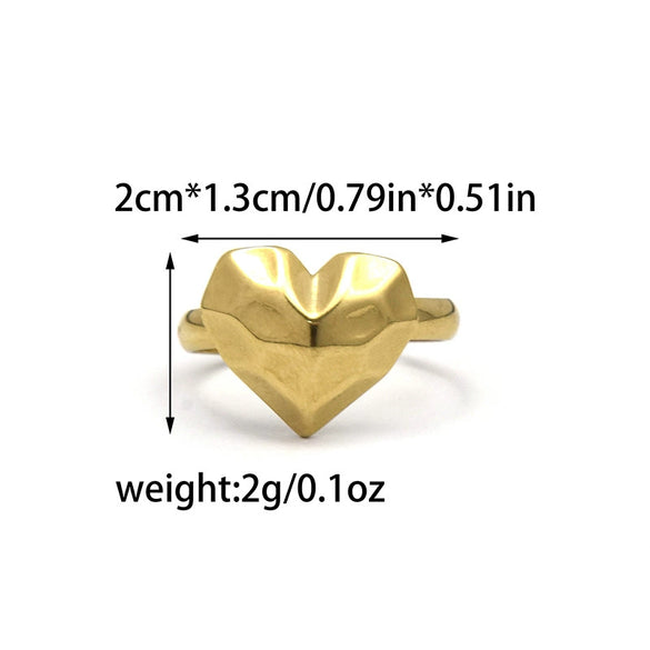 Stainless Steel Fashion Love Embossed Earrings With Electroplating Treatment