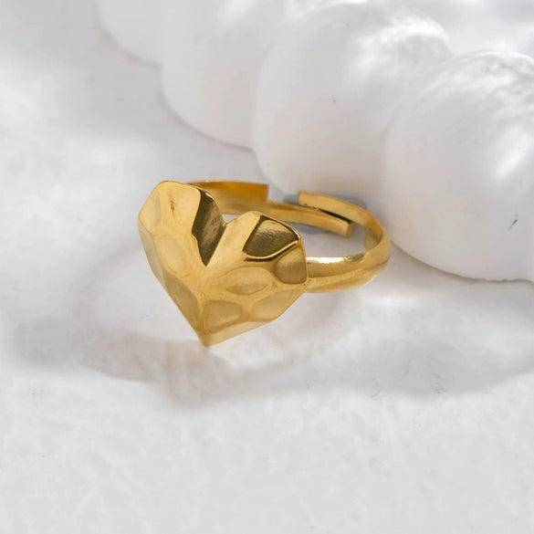 Stainless Steel Fashion Love Embossed Earrings With Electroplating Treatment