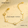 Stainless Steel Fashion Ol Style Fiveleaf Petals Fritillaria Bracelet With Electroplating
