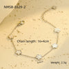 Stainless Steel Fashion Ol Style Fiveleaf Petals Fritillaria Bracelet With Electroplating