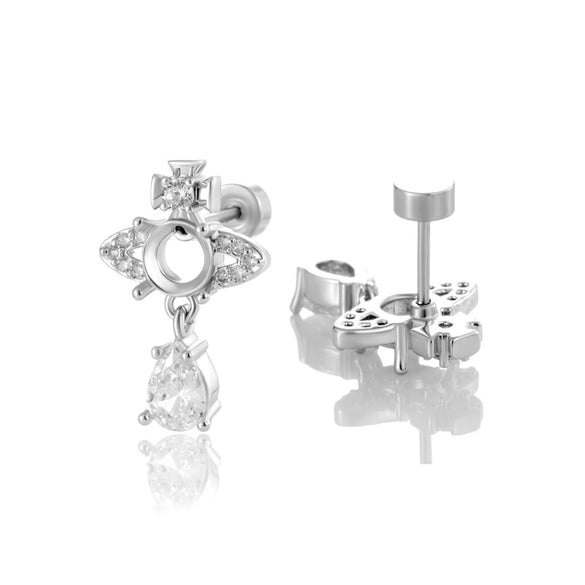 Stainless Steel Fashion Polishing Saturn Ear Nail Jewelry Accessories