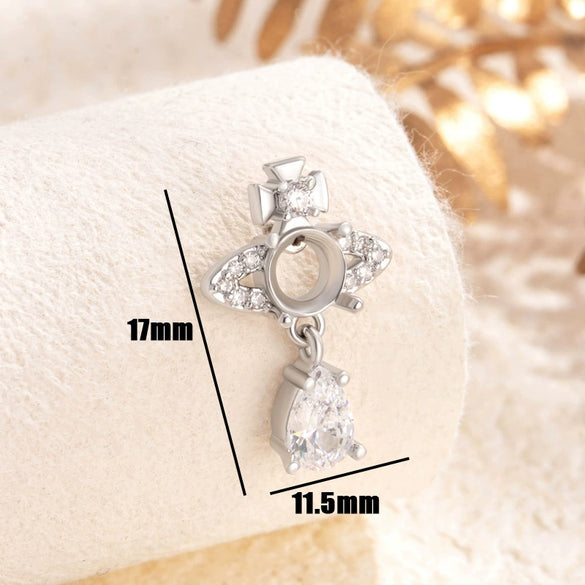 Stainless Steel Fashion Polishing Saturn Ear Nail Jewelry Accessories