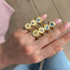 Stainless Steel Fashion Ring With Heart Shape Lion Mermaid Pattern Furnace Vacuum Plating