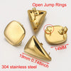Stainless Steel Fashion Round Quadrangle Triangle Goldplated Titanium Steel Earrings Making Supplies Jewelry