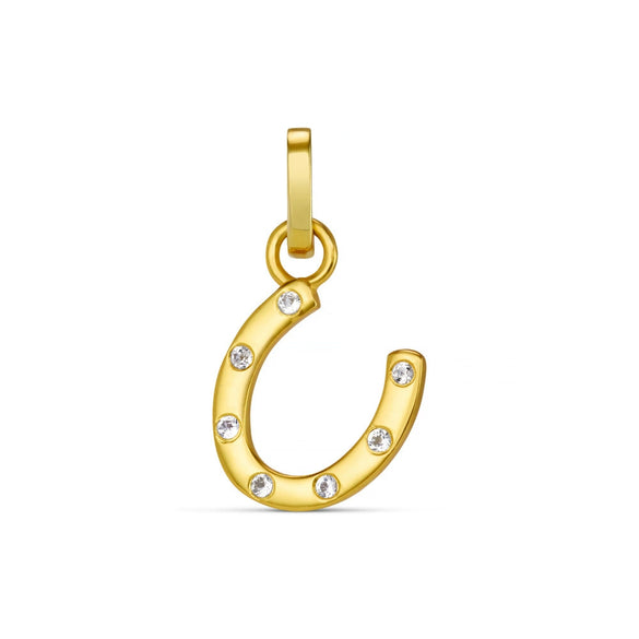 Stainless Steel Fashionable Horseshoe Heart Pendant Furnace Vacuum Plated 18K Gold Color Preservation