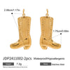 Stainless Steel Female Boots Accessories With Diamond And Totem Pattern Electroplating