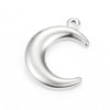 Stainless Steel Fine Polished Moon Crescent Pendant Jewelry Accessories Handmade Electroplated