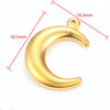 Stainless Steel Fine Polished Moon Crescent Pendant Jewelry Accessories Handmade Electroplated