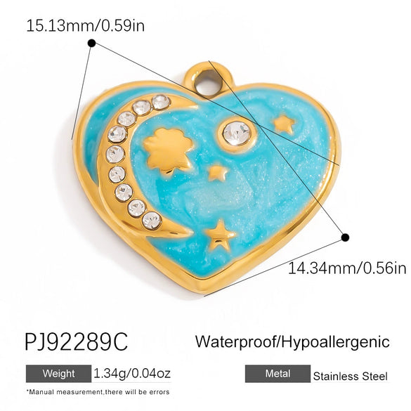 Stainless Steel Fish Bone Heart Pendant Jewelry For Small Animals Sports Style Electroplated