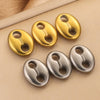 Stainless Steel Fish Pattern Double Oval Bead Connector Diy Jewelry Necklace Making Supplies Accessories With 18K Electroplating