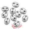 Stainless Steel Fish Pattern Double Oval Bead Connector Diy Jewelry Necklace Making Supplies Accessories With 18K Electroplating