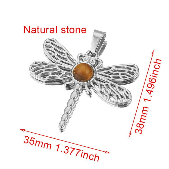 Stainless Steel Fish Pattern Dragonfly Pendant Jewelry Making Supplies With Electroplating 18K Treatment
