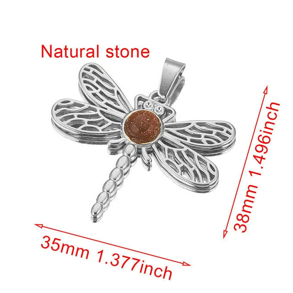 Stainless Steel Fish Pattern Dragonfly Pendant Jewelry Making Supplies With Electroplating 18K Treatment