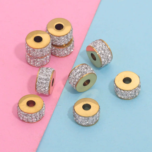 Stainless Steel Fish Pattern Electroplated Jewelry Making Spacer Beads Accessories For Bracelet And Necklace