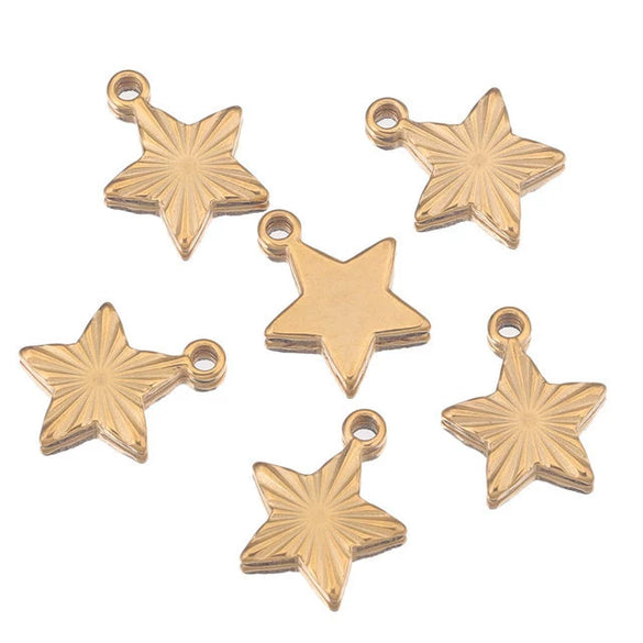 Stainless Steel Fish Pattern Lovely Pendant Jewelry For Diy Earrings Bracelet Necklace With Electroplating