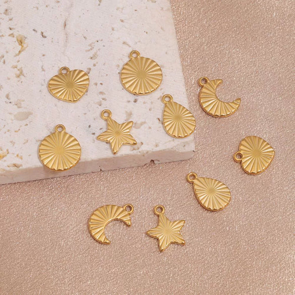 Stainless Steel Fish Pattern Lovely Pendant Jewelry For Diy Earrings Bracelet Necklace With Electroplating