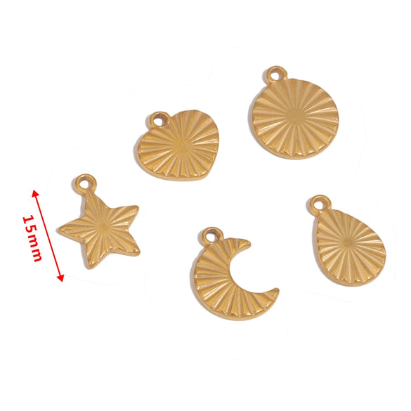 Stainless Steel Fish Pattern Lovely Pendant Jewelry For Diy Earrings Bracelet Necklace With Electroplating