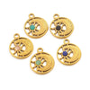 Stainless Steel Fish Pattern Natural Stone Pendant Necklace Jewelry Supplies Accessories With 18K Electroplating