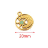 Stainless Steel Fish Pattern Natural Stone Pendant Necklace Jewelry Supplies Accessories With 18K Electroplating