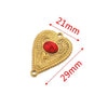 Stainless Steel Fish Pattern Retro Style Peach Heart Jewelry Accessories For Diy Bracelet And Earring Making With Electroplating