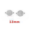 Stainless Steel Fish Pattern Round Pendant Handmade Jewelry Accessories For Diy Bracelet And Necklace