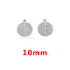 Stainless Steel Fish Pattern Round Pendant Handmade Jewelry Accessories For Diy Bracelet And Necklace