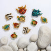 Stainless Steel Fish Pendant Jewelry With Oil Dripping Craft Handmade