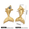 Stainless Steel Fish Shaped Koi Pendant Handmade Jewelry Accessory Material With Electroplating