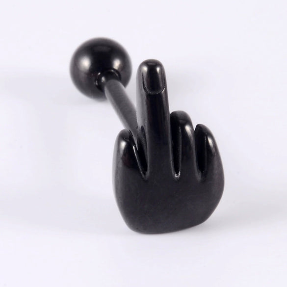 Stainless Steel Five Star Fashion Tongue Ring Hammershaped Electroplated Unisex Puncture Decoration