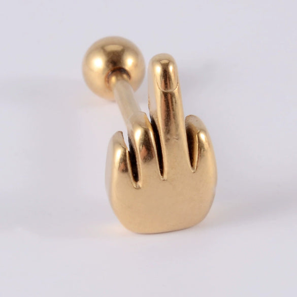 Stainless Steel Five Star Fashion Tongue Ring Hammershaped Electroplated Unisex Puncture Decoration